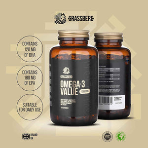 GRASSBERG OMEGA 3 1000mg, 120 Tablets