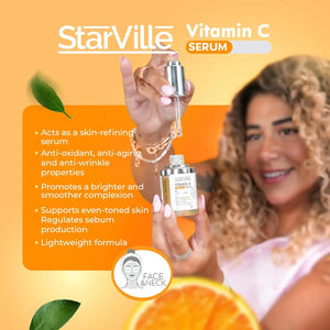 Starville Vitamin C, Anti Aging, skin refining Serum, 30 ml Starville