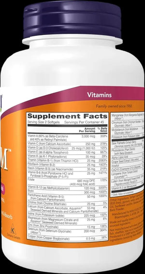 NOW Foods ADAM Men's MultiVitamin 90 Veg Capsules - KleanSource