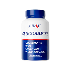 Alfa Vitamins, Alflexil, Glucosamine, Chondroitin, MSM and Collagen. 90 Capsules