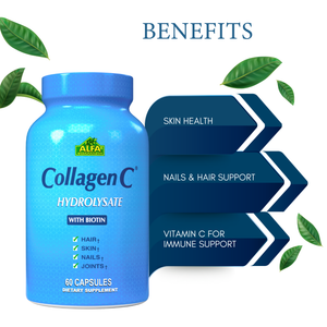 Alfa Vitamins CollagenC Hydrolysate Biotin Capsules