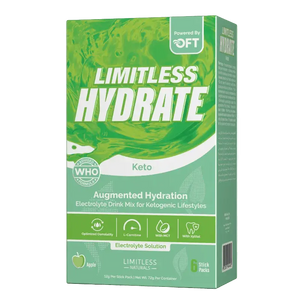 Limitless Hydrate Electrolyte Solution - 6 Sachets Pack, Keto ( apple flavor) - KleanSource