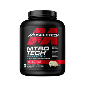 MUSCLETECH Nitro Tech Whey Protein 30g Protein, 3g creatine monohydrate, 6.7g BCAA, 1.81kg - KleanSource