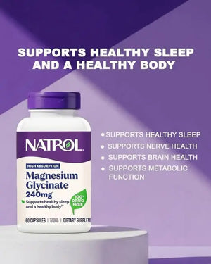 Natrol Magnesium Glycinate 240mg, 60 Tablets - KleanSource