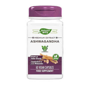 Nature’s Way Ashwagandha 500mg, Reduces Stress, Premium Extract, 60 vegan capsules - KleanSource