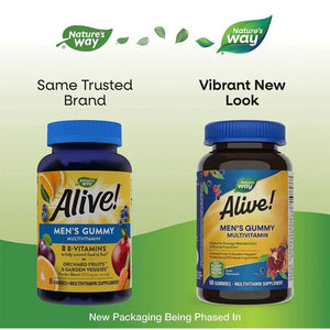 Nature's Way, Alive!® Men's Gummy Multivitamin with Superfood, 150 Fruit Gummies - KleanSource