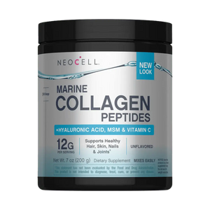 NeoCell Marine Collagen Peptides + Hyaluronic Acid, MSM & C,(200 g) Powder - KleanSource