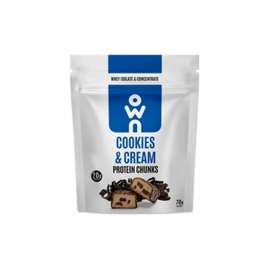 OWN Snacks, Cookies & Cream Chunks, 70g - KleanSource