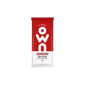 Own Snacks, Cranberry and Nuts Bar, 55g - KleanSource