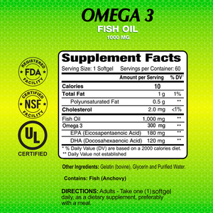 Alfa Vitamins Omega 3 Fish Oil 1000 mg Softgels