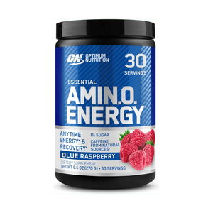 Optimum Nutrition Amino Energy - Pre Workout with Green Tea, BCAA, Energy Powder blue raspberry