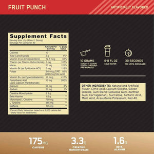 Optimum Nutrition Gold Standard Pre-Workout with Creatine, Beta-Alanine, and Caffeine, 30 servings