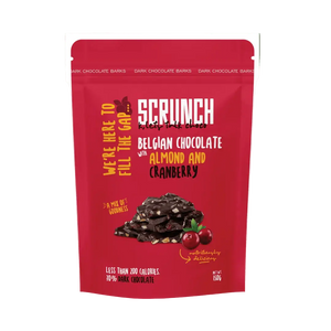 Scrunch Belgian Dark Chocolate Barks Healthy snack (110g, Full pouch)