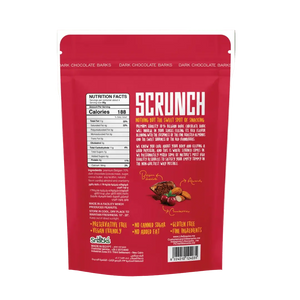 Scrunch Belgian Dark Chocolate Barks Healthy snack (110g, Full pouch)
