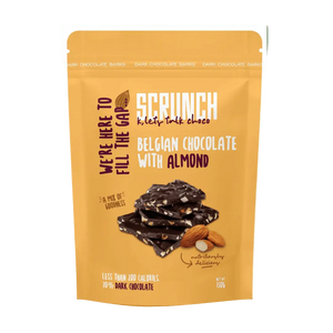 Scrunch Belgian Dark Chocolate Barks Healthy snack (110g, Full pouch)