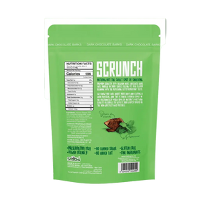 Scrunch Belgian Dark Chocolate Barks Healthy snack (35g single pouch) - KleanSource