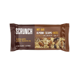 Scrunch Almond, Sesame, Dates Bar (40g) with 5G of Protein