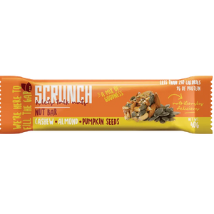 Scrunch Almond & Cashew with 8g protein healthy snack bar (40g)