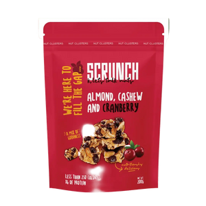 Scrunch Almond, Cashew + Mix cluster with 8g protein (Full Pouch 130g)
