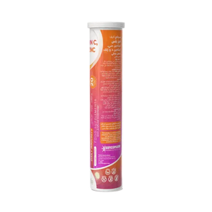 Sofilife fizz plus vitamin c, d3 and zinc, 20 dissolving tablets marketing back of pack
