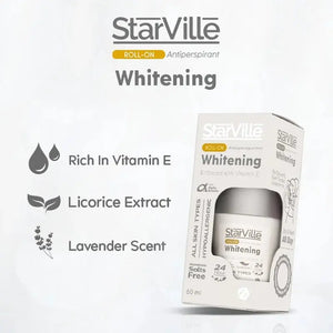 StarVille Whitening Roll On Lavender Scent+ Vitamin E, 60 ml - KleanSource