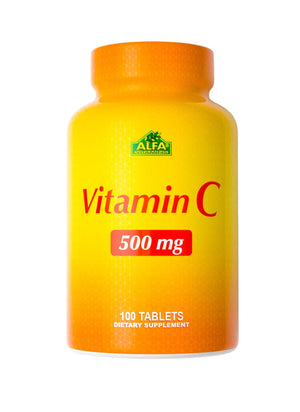 Alfa Vitamins Vitamin C 500 mg Dietary Supplement 100 Tablets
