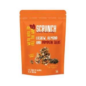 Scrunch Almond, Cashew + Mix cluster with 8g protein (Full Pouch 130g)