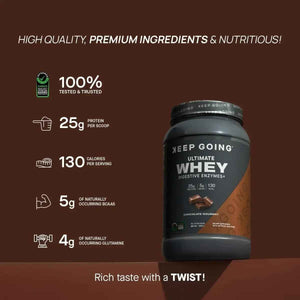 KEEP GOING ULTIMATE WHEY DIGESTIVE ENZYMES+ 25g Protein