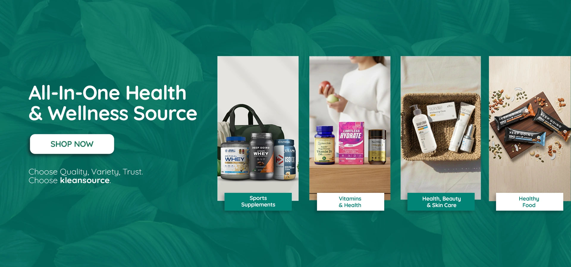 kleansource egypt's #1 sport supplement, vitmains, healthy food and skincare wellness store
