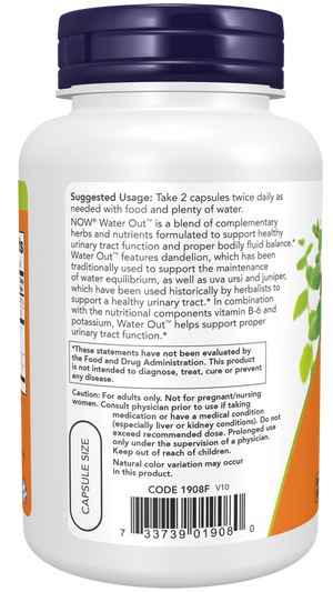 NOW Foods, Water out 100 Veg Capusles