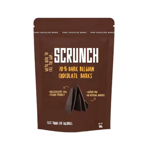 Scrunch Belgian Dark Chocolate Barks Healthy snack (110g, Full pouch)
