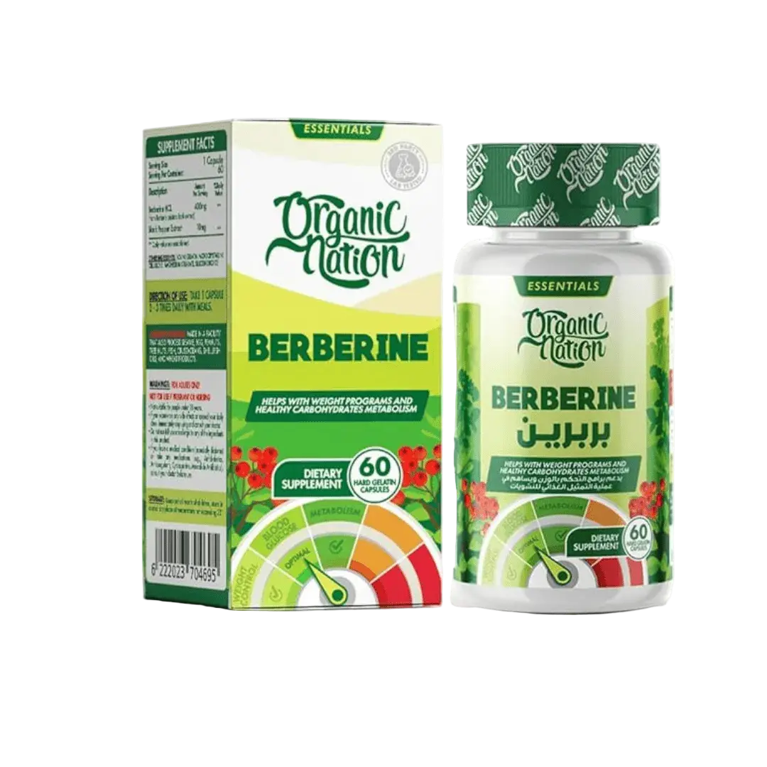 supplements and skincare products with greenery on a bright white surface in soft light
