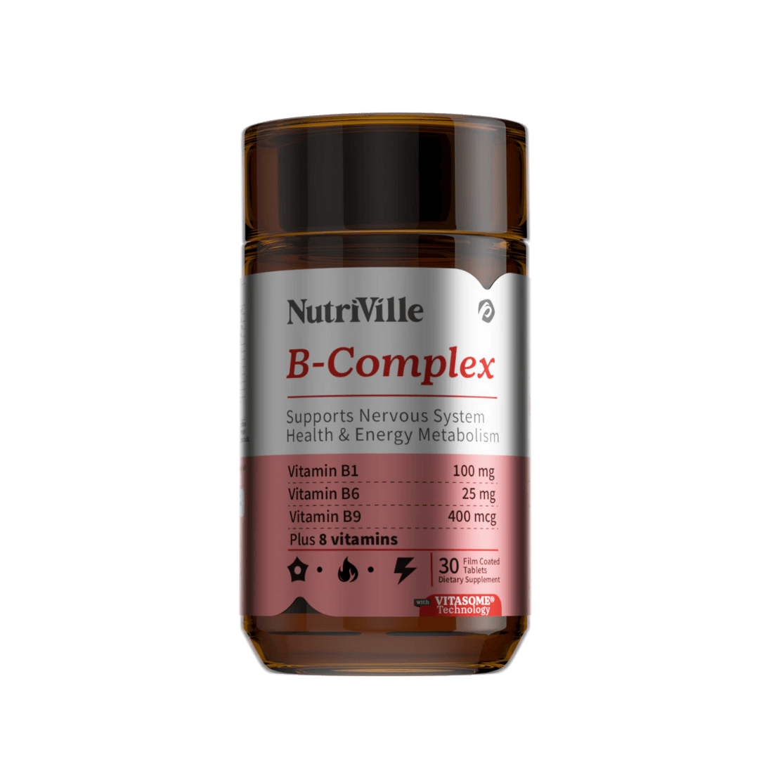 Nutriville B-Complex, Support nervous system & Energy Metabolism, 30 Tablets