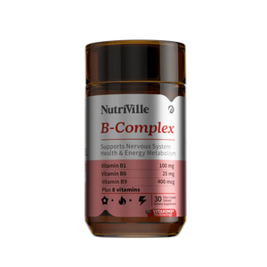 Nutriville B-Complex, Support nervous system & Energy Metabolism, 30 Tablets Nutriville