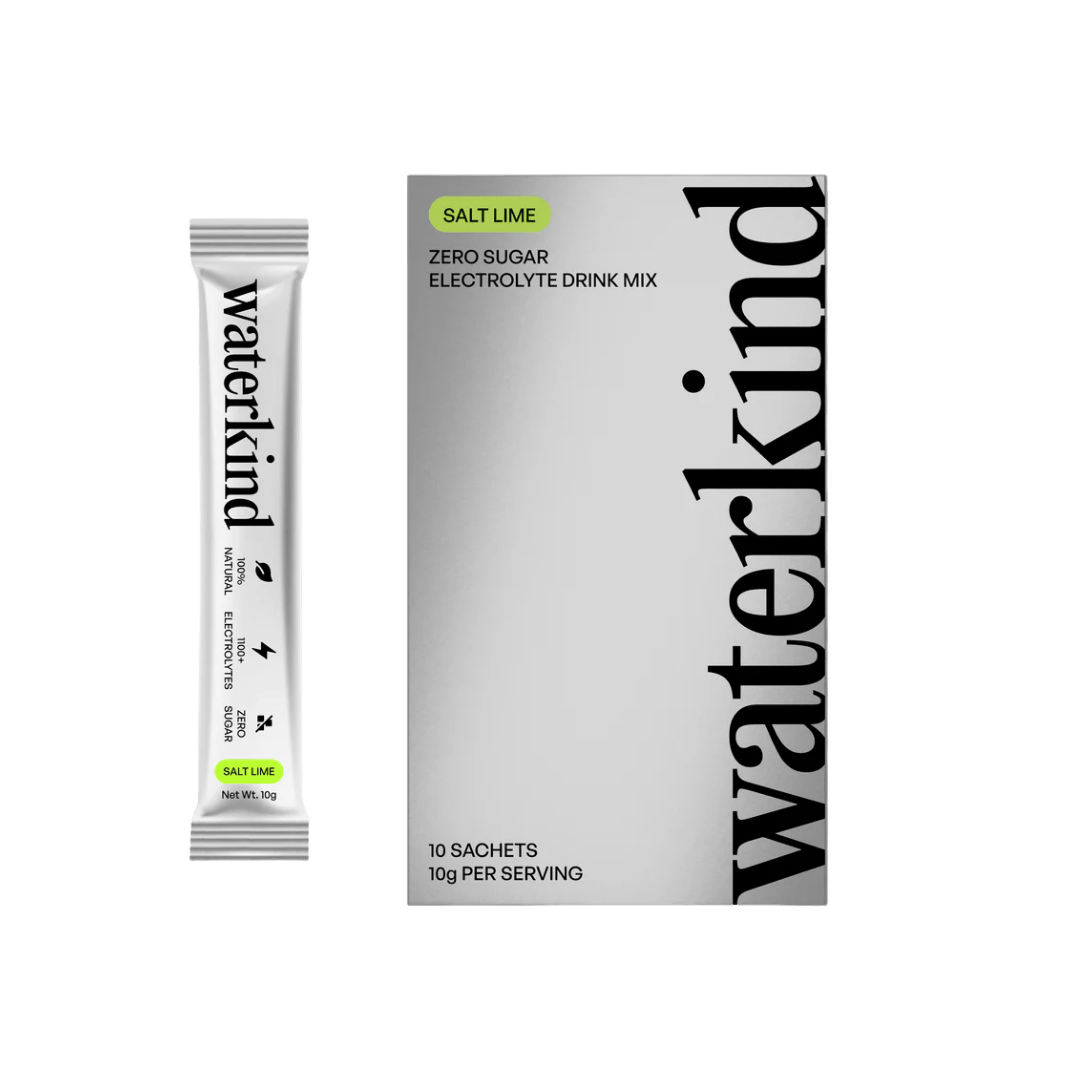 WaterKind Salt Lime Electrolytes & essential Vitamins, Zero Sugar, 10 Sachets