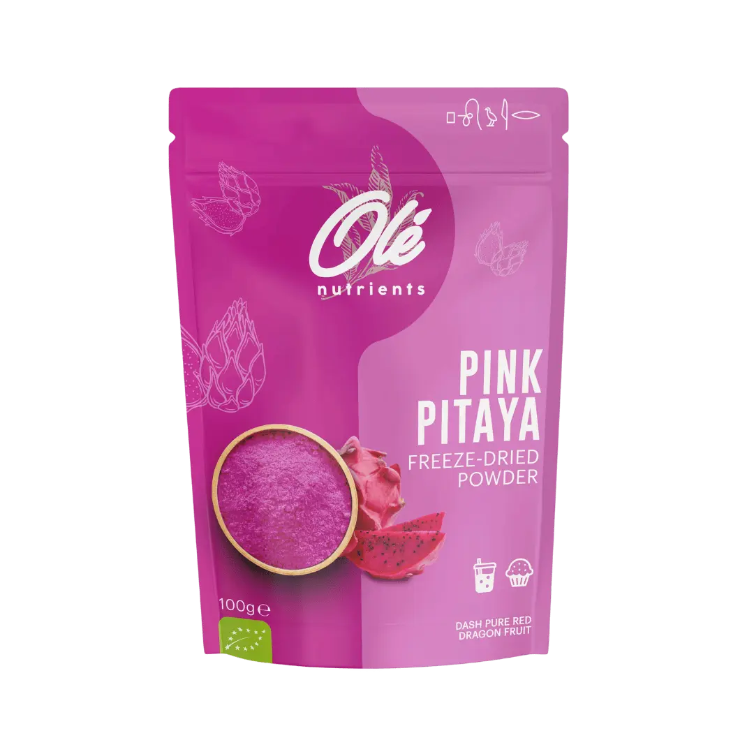 Ole Nutrients, Pink Pitaya powder (Dried Dragon Fruit) 100g Ole Nutrients