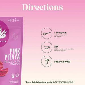 Ole Nutrients, Pink Pitaya powder (Dried Dragon Fruit) 100g Ole Nutrients