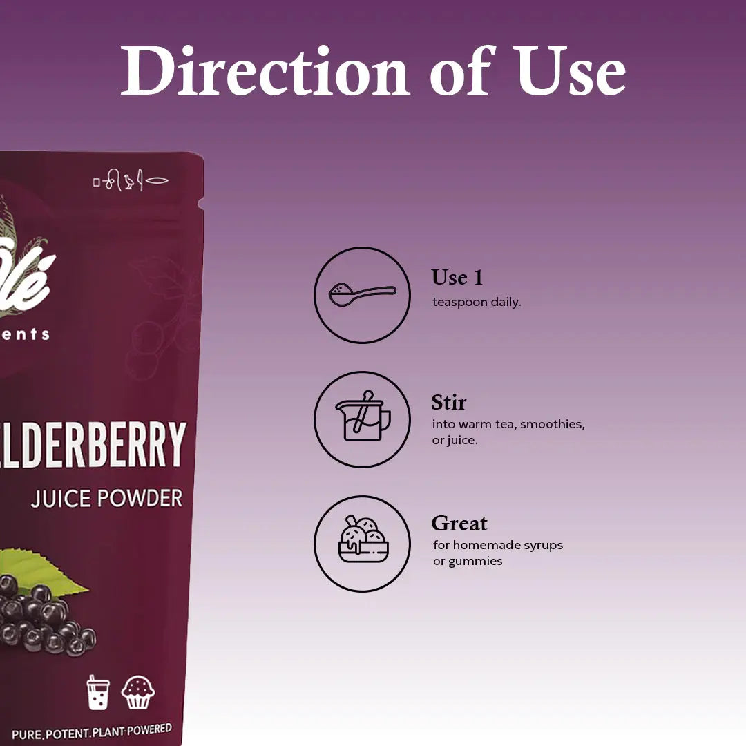 Ole Nutrients, Elderberry Juice Powder 100g Ole Nutrients