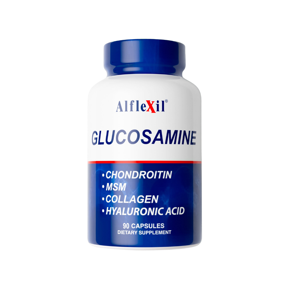 Alfa Vitamins, Alflexil, Glucosamine, Chondroitin, MSM and Collagen. 90 Capsules