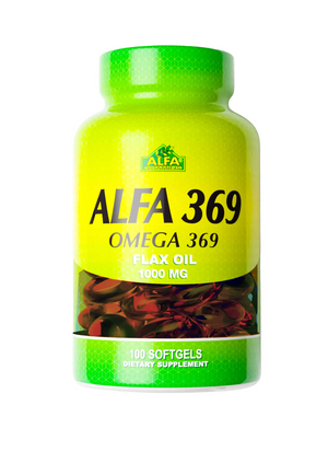 Alfa Vitamins Store Alfa 369 Flax Oil Supplement 1000 mg 100 Softgels