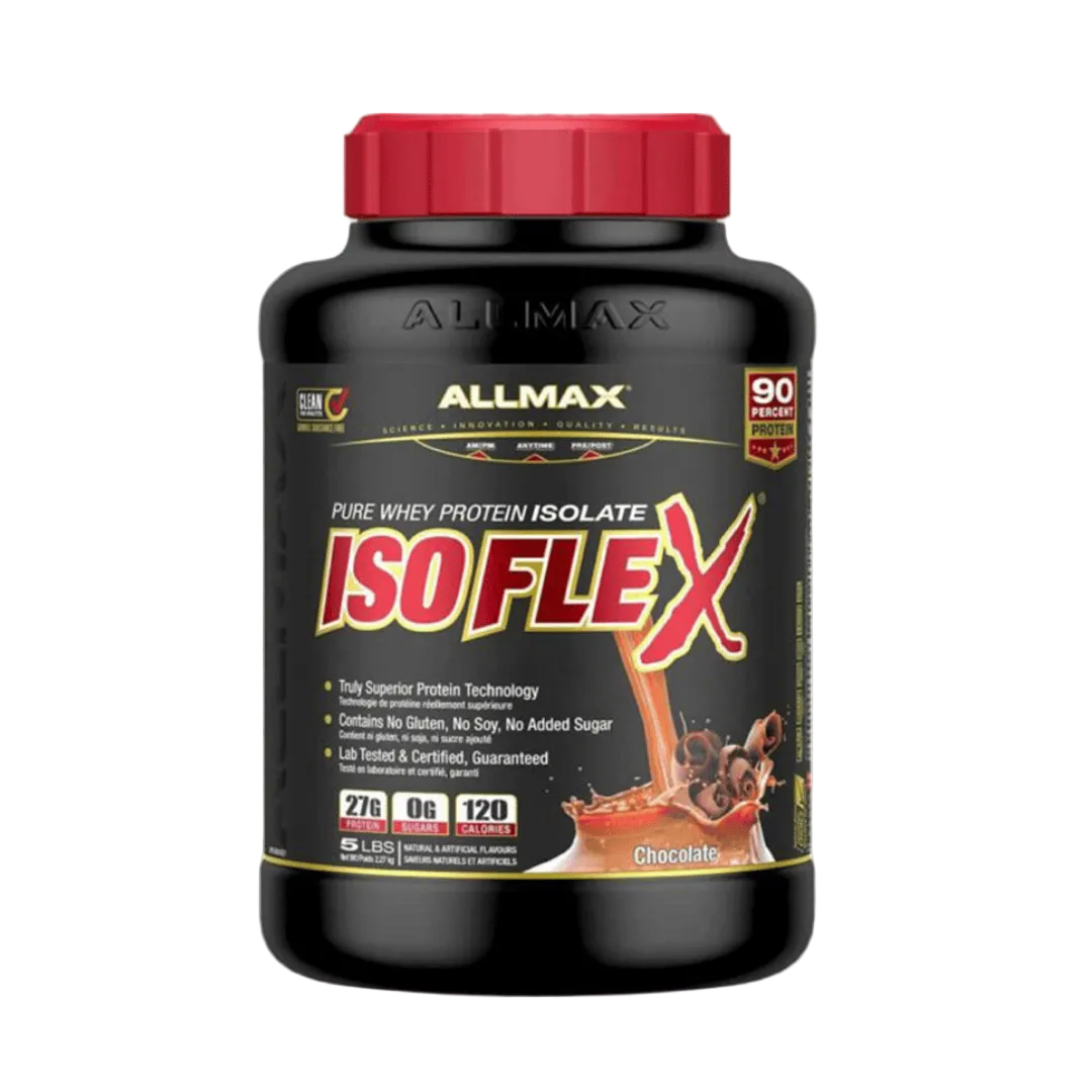 AllMax ISO FLEX protein supplement chocolate