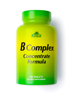 Alfa Vitamins B-Complex Formula Dietary Supplement 100 Tablets