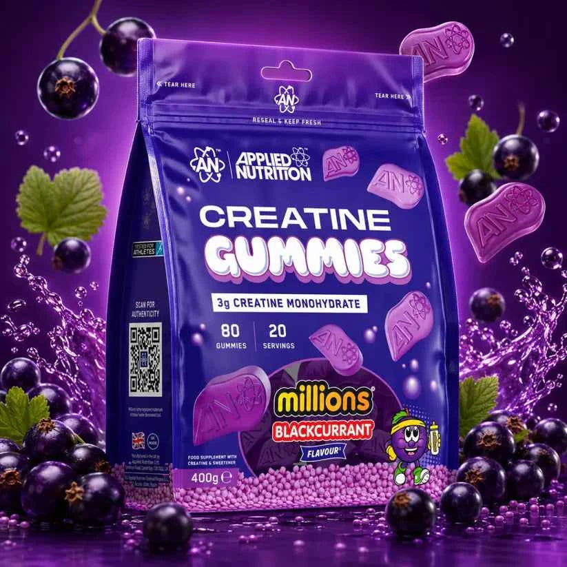 Applied Nutrition Creatine Monohydrate Gummies, 80 Gummies (Blackcurrant flavor)