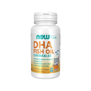 Bottle of NOW Kids DHA Fish Oil Chewables 