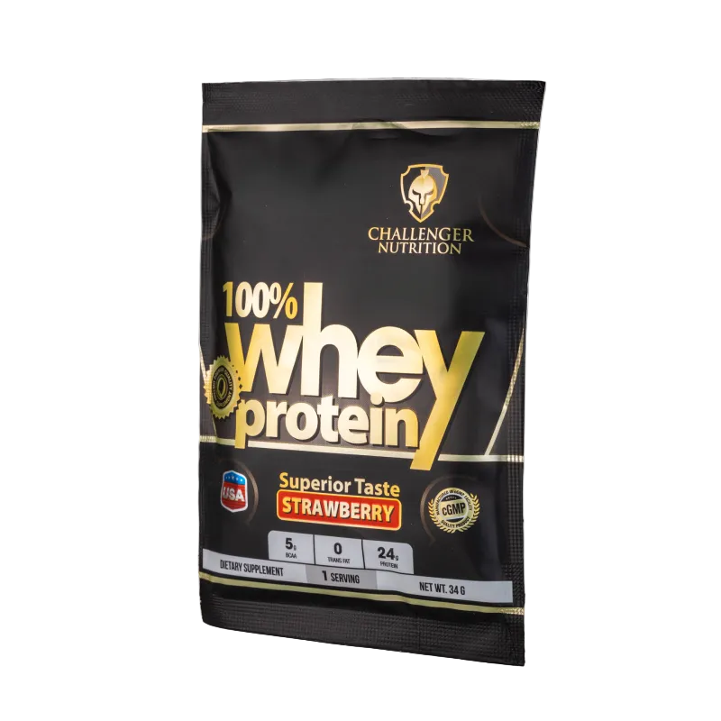 CHALLENGER NUTRITION - LOCAL - WHEY PROTEIN strawberry- 1serv/34g