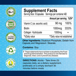 Alfa Vitamins CollagenC Hydrolysate Biotin Capsules