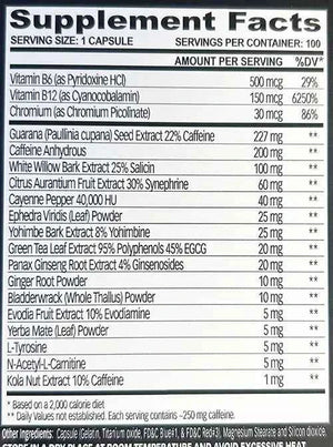 Cloma Pharma, Asia Black 25 Ephedra, 100 Capsules
