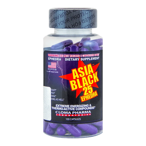 Cloma Pharma, Asia Black 25 Ephedra, 100 Capsules