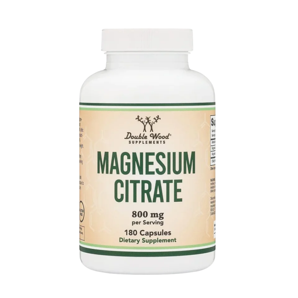 Double Wood Supplements, Magnesium Citrate 800 mg, 180 Capsules