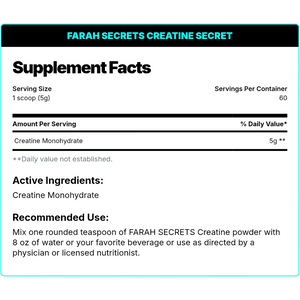 Farah Secrets, CREATINE SECRET, 300g, 60 Servings
